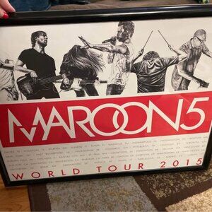 Framed Maroon 5 concert tour poster